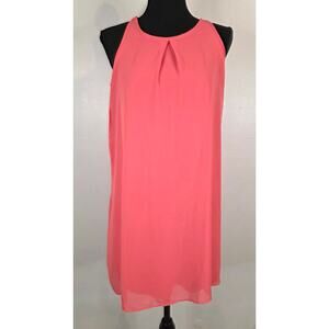 I.N. San Francisco Dress Pink Sleeveless Fully Lined Sheer Chiffon Women Size S